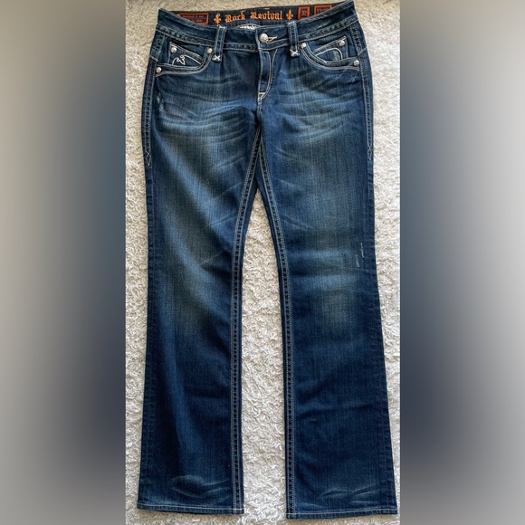 ROCK REVIVAL CHRISSIE BOOT JEANS SZ 32 - Picture 4 of 15